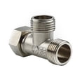 thumbnail image 1 of Toilet 304   Copper  T Adapter G1/2" T-Valve For Bath Bidet Sprayer Shower, 1 of 5