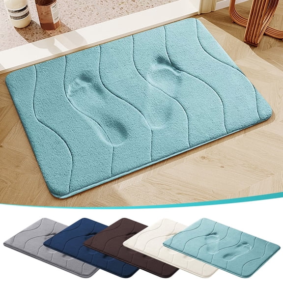 Toilet Absorbent Mat | Non-Slip Sponge Door Mat | Quick Dry Bathroom Rug | Durable Water-Absorbing Floor Mat | 15.75 x 23.62 in | Kitchen Bedroom Entryway