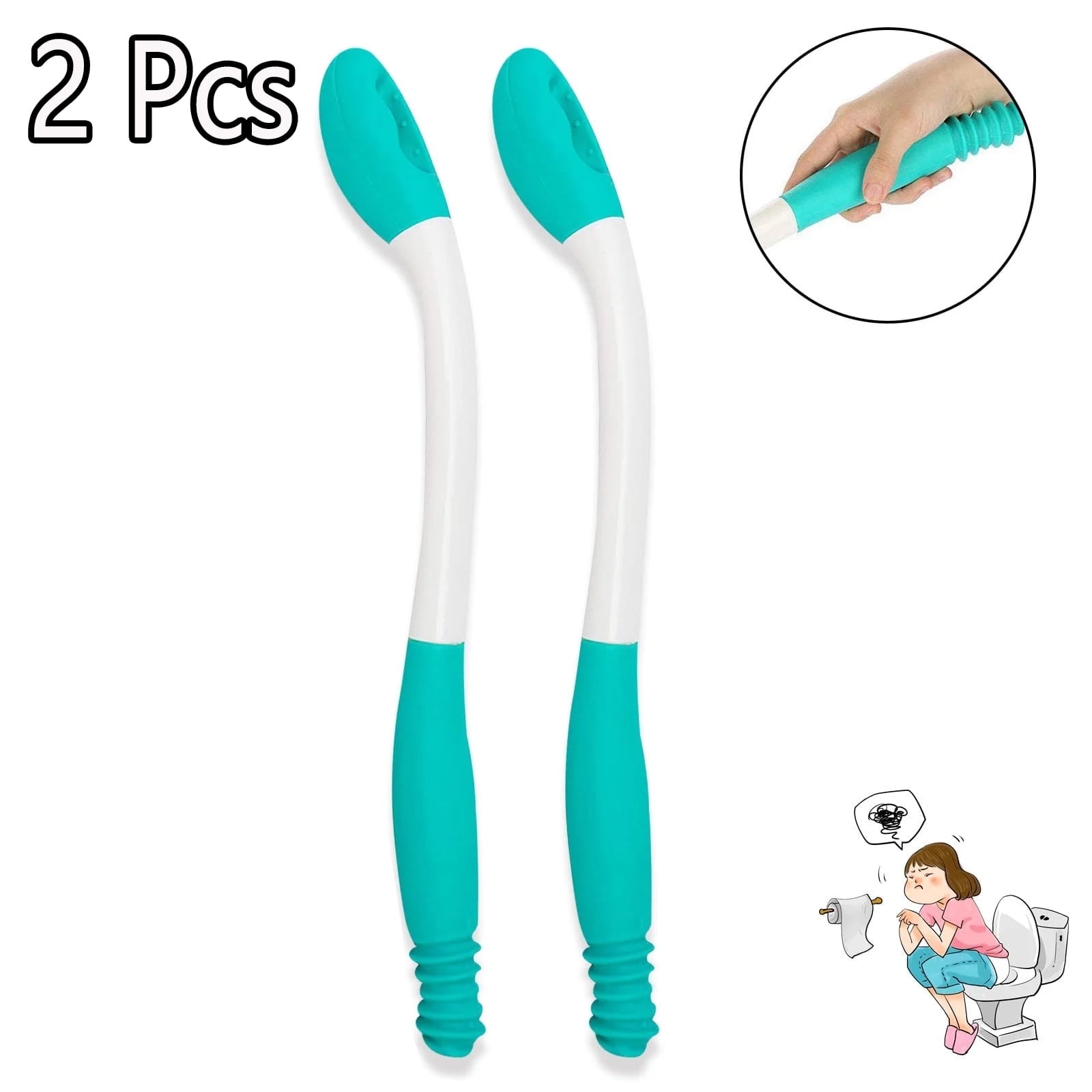 Toilet Aids for Wiping, 2 Pack Long Reach Comfort Butt Wiper Tools ...