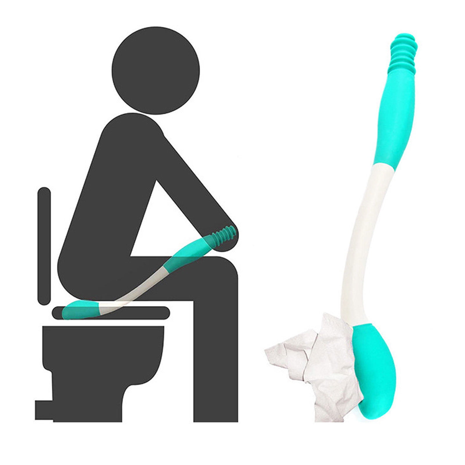 Toilet Aids for Wiping, Long Reach Comfort Wipe,Foldable Long Reach