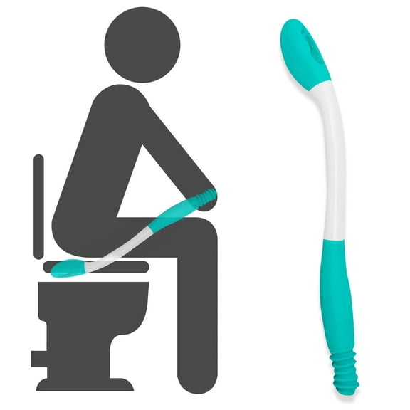 Toilet Assist Tool,Bottom Buddy Wiping Aid,15.7 inch Long Reach Comfort Butt Wiper Tool for Disabled,Elderly