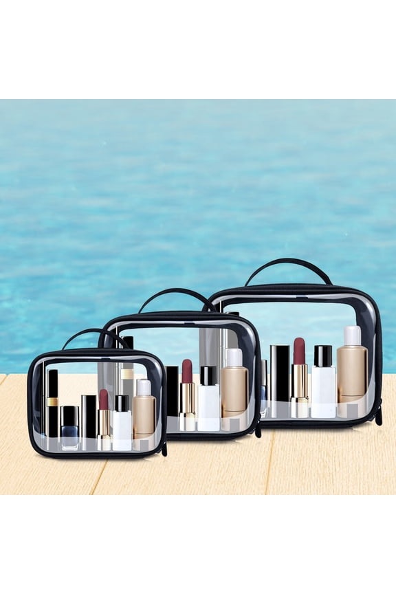 Toilet Bag, Travel Cleaning Liquid Cosmetics Bag Beach Bag, PVC Material, Transparent Design, Wide Use Scenarios, Durable, Stadium Approved