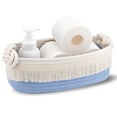 thumbnail image 1 of Toilet Basket Small Basket with Handles for Nursery, Toys, Gift Baskets Bathroom Organizing Blue, 1 of 7