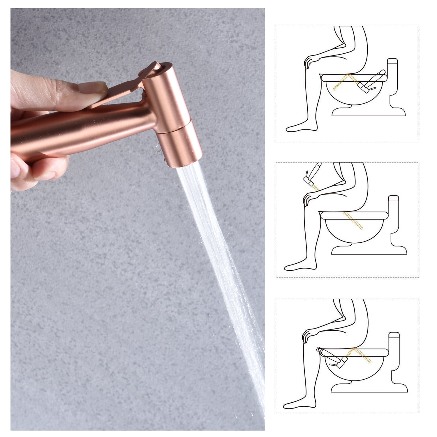 Toilet Bidet Sprayer, Bathroom Sprayer Kit Spray Attachment with Hose