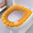 thumbnail image 1 of Toilet Booster Seat Household Seasons Toilet Seat Thickened With Handle Winter Toilet Ring Washable Sets Wear Knitted Toilet Seat, 1 of 6