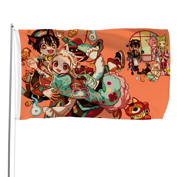 Toilet Bound Hanako Kun-themed Printed Flag Perfect gift for fans, friends, and family members, and suitable for indoor and outdoor activities, party decorations.48"x71" (120cm180cm)