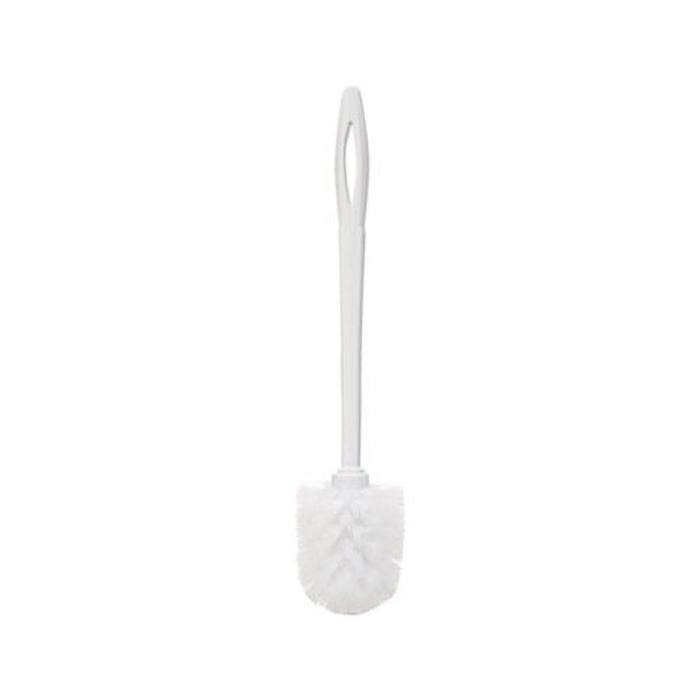 White Plastic Toilet Brush with Hanging Hole