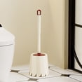 thumbnail image 1 of Toilet Bowl Brush - Compact Toilet Cleaner Brush Set with Ergonomic Handle and Hollow Drainage Base for Bathroom Cleaning,17.9 x 4.9 in,(Red), Ccwuwei, 1 of 9