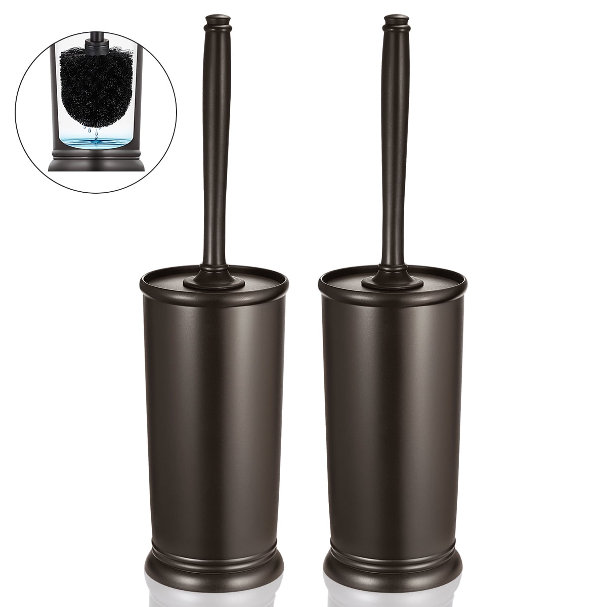 Toilet Bowl Brush Holder Set Bathroom Deep Cleaning Toilet Scrubber