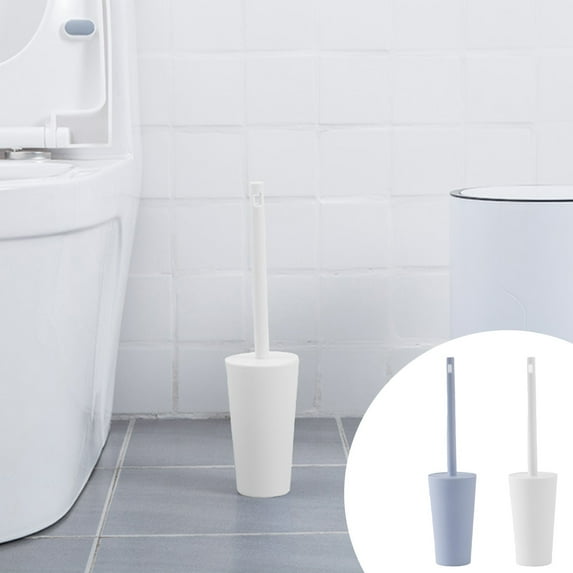 Toilet Bowl Brush and Holder Set, Compact Toilet Cleaning Brush with Caddy, Non-scratch Bristles & Splash Guard for Effective Cleaning, Ideal for Small Bathrooms and Tight Spaces,Vsgery