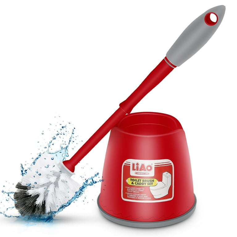 Red toilet brush holder deals