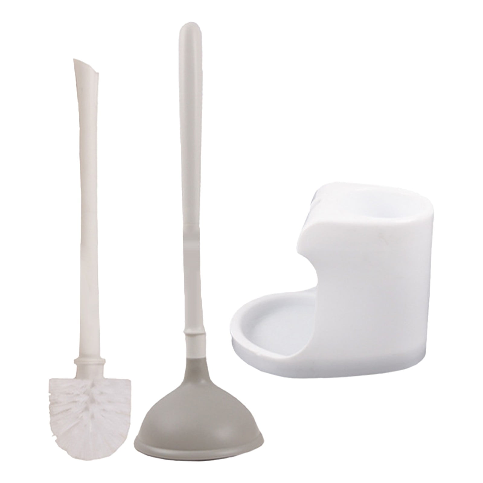 Toilet Bowl Brush & Plunger Combo Set with Storage Caddy, Toilet Plunger for Bathroom, Bathroom Organizers & Storage, Bathroom Accessories, Toilet Unclogger, Long Handled Toilet Brush, 1 Set