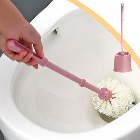 Toilet Bowl Brush Set | Compact Bathroom Cleaner | Durable Plastic Handle | Ergonomic Grip | Modern Design | 18.5x5.12 Inches | Removable Tank | Soft Bristles | 1pc