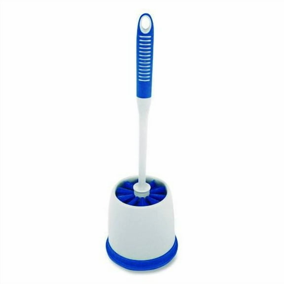 Toilet Bowl Brush and Caddy, Blue/Gray | Bundle of 10