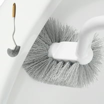 Toilet Bowl Brush with Flexible Rubber and Slit Brush Heads, 2-in-1 Design for Complete Toilet Cleaning, Hygienic and Effective