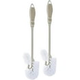 thumbnail image 1 of Toilet Bowl Brushes with Lip Beige, Multi Pack Toilet Brush Scrub Under Rim, Bathroom Cleaner Scrubber, Heavy Duty Bristles Scrub Brush (2), 1 of 5