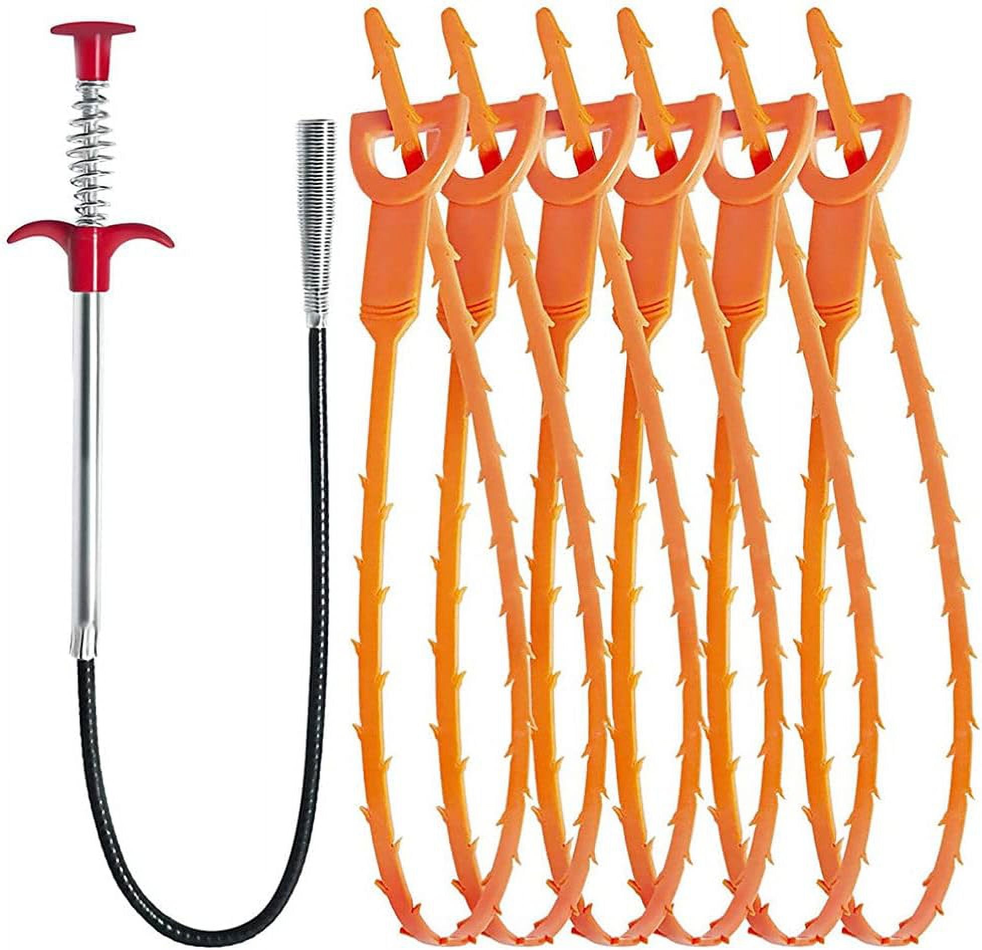 Toilet Bowl Cleaner 6pcs Hair Snake Tool Sink Anti Blocking Cleaning