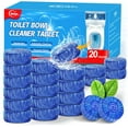 thumbnail image 1 of Toilet Bowl Cleaner, Automatic Toilet Tank Cleaner Tablets, Blue Toilet Bowl Tablets for Deodorizing & Descaling, Powerful Cleaning, Slow-Release Against Tough Stains 20 Pack, 1 of 4