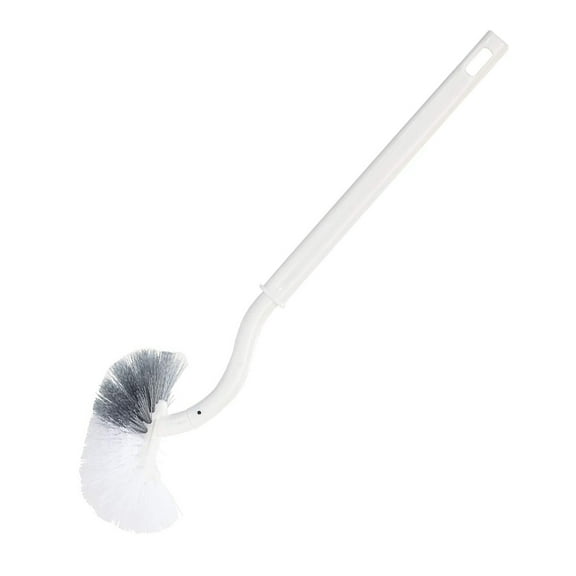 Toilet Bowl Cleaner Brush | Heavy Duty Cleaning Wand with Under The Rim Scrubber, Non-Slip Handle, Storage Caddy | Bathroom Supplies,White,F27197