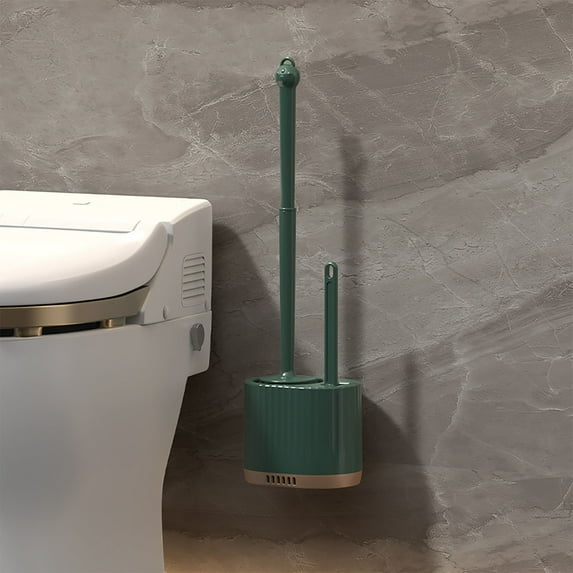Toilet Bowl Cleaner Brush Toilet Brush No Dead End Cleaning Toilet Brush Long Handle Wall Mounted Bathroom Toilet Wash Set Toilet Wand