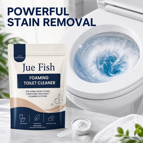 Toilet Bowl Cleaner, Foaming Cleaning Powder, Fast Dissolving Foam Formula, No Scrubbing, -Free, Easy Flush Toilet Care Powder for Bathroom Routine