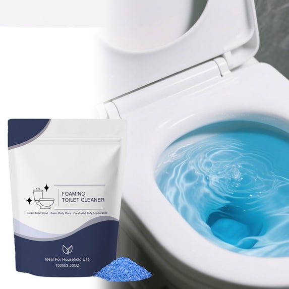 Toilet Bowl Cleaner, Foaming Powder for Deep Cleaning & Stain Remover, No Scrubbing, Splash-Free, Easy Bathroom Use, Fast-Acting, Powerful 100g