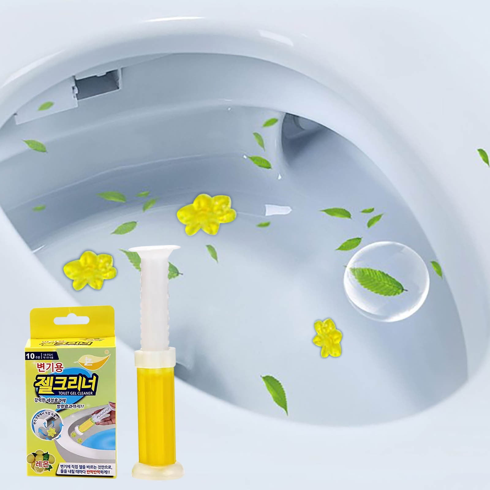 Toilet Bowl Cleaner Gel,Fresh Flower Toilet Gel Stamp,Click Gel