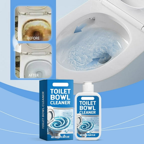 Toilet Bowl Cleaner Liquid | Portable RV Marine Camper Toilet Cleaning Solution | Stain Remover Deodorizer Lubricates Valves Seals | Safe for Plastic Porcelain Toilets | 100ml Single Bottle Pack