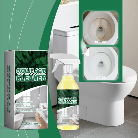 Toilet Bowl Cleaner Stain Remover Spray, Removes Urine Rust Lime Scale Deep Cleaning Fast Acting Safe Porcelain Formula, for Bathroom Toilet Ceramic Home Cleaning Use