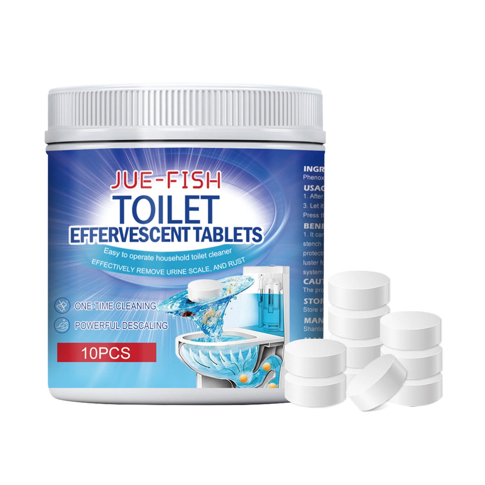 Toilet Bowl Cleaner Tablets 10 Pack, Automatic Cleaners with Fresh