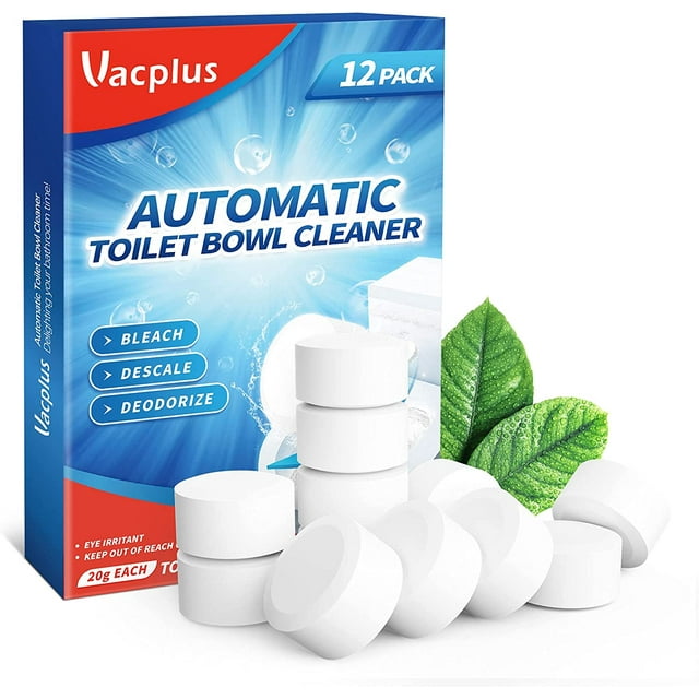 𝗩𝗮𝗰𝗽𝗹𝘂𝘀 Toilet Bowl Cleaner Tablets 12 PACK, Automatic Toilet Bowl