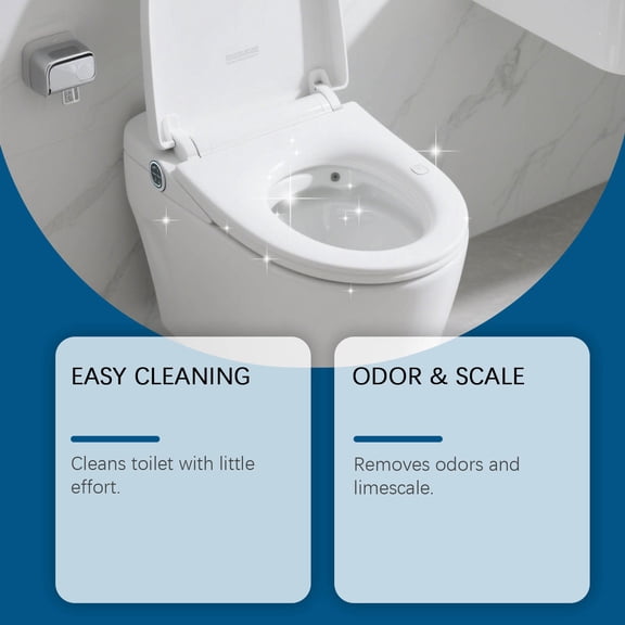 Toilet Bowl Cleaner Tablets, 12-Pack, Automatic Stain & Yellow Ring Remover, Effervescent Deodorizing Tablets for Bathroom, Powerful Cleaning & Fresh Scent