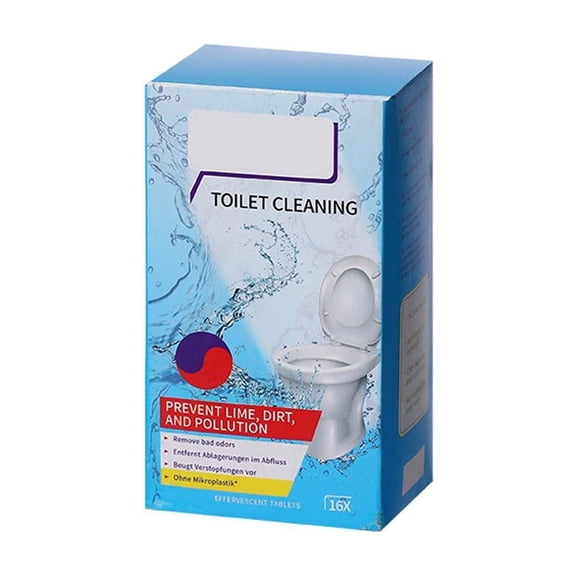 Toilet Bowl Cleaner Tablets 16 Tabs Tank Cleaners Long-Lasting Household Remover for Bathroom Cleaning & Deodorizer