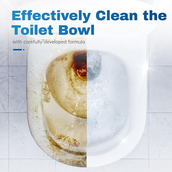 Toilet Bowl Cleaner Tablets   Automatic Toilet Bowl Cleaners with Bleach for Deodorizing and Descaling, Bathroom Cleaner Against Tough Stains