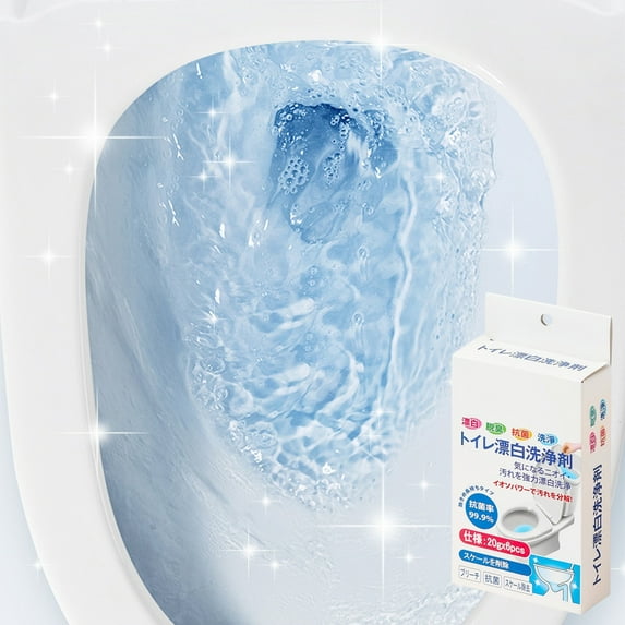 Toilet Bowl Cleaner Tablets, Drop-In Tank Cleaner for Bathroom, Prevent Stains & Deodorize, Long-Lasting Cleaning Tabs, Easy-Use Freshener for Bowl & Tank, 6 Pack