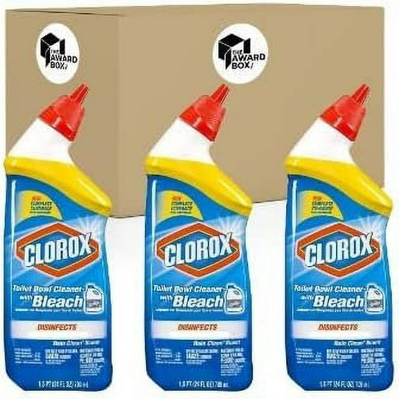 Toilet Bowl Cleaner with Bleach Rain Clean 24 oz 3-Pack in The Award Box