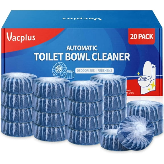 Toilet Bowl Cleaners - 20 Pack Long-Lasting Toilet Cleaner Tablets, Prevent Stains & Deodorize, Blue