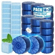 Automatic Toilet Bowl Cleaners Tablets 36 Pack, with 18 Pack Bleach ,Blue Toilet Tank Cleaner Tablets for Deodorizing & Descaling Household Toilet Cleaners for Bathroom