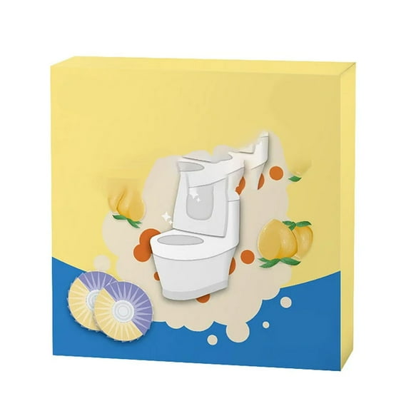 Toilet Bowl Cleaners - 4 Pack Long-Lasting Toilet Cleaner Tablets, Prevent Stains & Deodorize (Yellow)