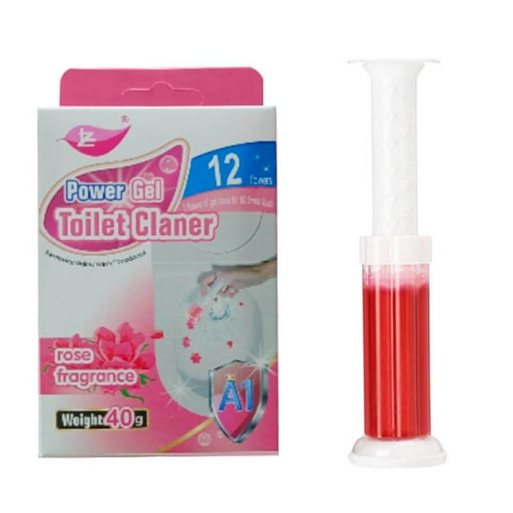 Toilet Bowl Cleaning Gel Stamp Kit - Scented Air Freshener with Easy Application for Continuous Bathroom Odor Control - Watermelon Red