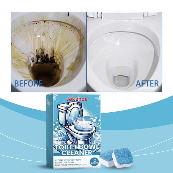 Toilet Bowl Cleaning Tabs, Automatic Toilet Tank Cleaner for Stain Removal And Deodorizing, Effervescent Drop-ins for Home Use