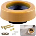 Toilet Bowl Extra thick Wax Ring with Brass Bolts Reinforced Core and