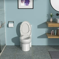 Toilet Bowl Replacement Ceramic One Piece Toilet,Dual Flush with Soft Clsoing Seat,Toilet Seat Covers