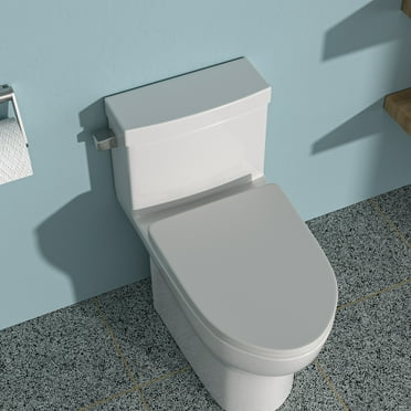 Toilet Bowl Replacement Ceramic One Piece Toilet,Single Flush with Soft Clsoing Seat,Toilet Seat Covers