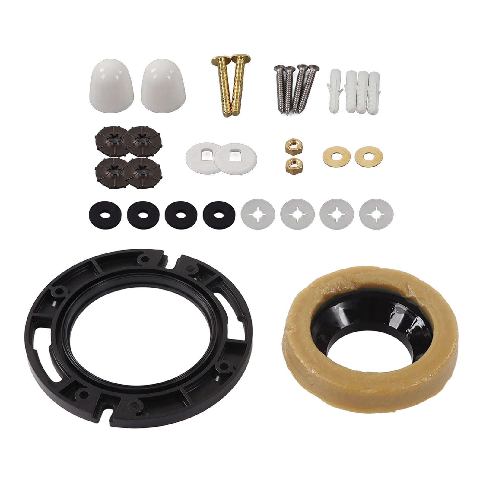 Toilet Bowl Sealing Kit Toilet Wax Rings Retainer Washers Flange Plate
