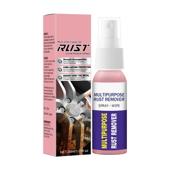Toilet Bowl Stain Remover Metal Rusts Remover Multi Purpose Anti Rusts Rusts Remover Repairs Car Chassis Rusts Converter Cleaning Rusts Dissolver For Car With Brush 30ml