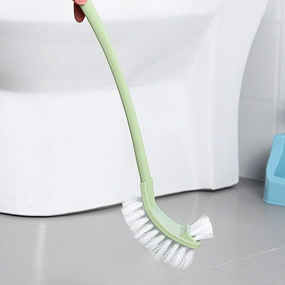Toilet Brush under $5! Cagogo Toilet Bowl Brush and Holder, Dual Head Cleaning Brush, Rubber and Slit Brush Design, Bathroom Cleaning Tool, Hygienic Toilet Cleaner, Corner Cleaning Brush, Long Handle