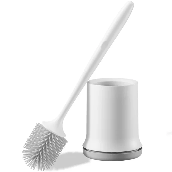Toilet Brush And Holder Set With Pp Handle For Bathroom Deep Cleaning