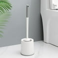 thumbnail image 1 of Toilet Brush And Set,Toilet Bowl Brush And with Long Handle, Plastic Easy To Hide, Easy To Install, Deep Cleaning (White ) Save 50% off, 1 of 8