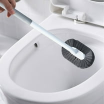 Toilet Brush Bathroom Brush Notch Long Handle Toilet Brush No Dead Corner Wall-Mounted Bathroom Cleaning Brush Soft Bristle Toilet Scrubber